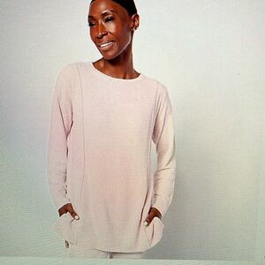 Barefoot dreams, cozychic ultra light raised seam tunic size large ￼